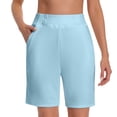 thumbnail image 4 of WILLBEST Pantalones Capri Casuales para Mujer, de Verano, Elásticos, Hasta La Rodilla, para Entrenamiento, Yoga, Informales, con Cintura Elástica, con Bolsillos, 159 Extra Grande, 4 of 4