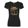thumbnail image 2 of 1990 Vintage Garage Customs Hot Rod Classic Car Cars and Trucks Womens Slim Fit Junior Tee, Black, Small, 2 of 3