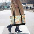 thumbnail image 4 of FORMRS Canvas Laptop Tote Bag for Women with 15.6" Computer Compartments Shoulder Handbag, Beige Rainbow Clouds, 4 of 7