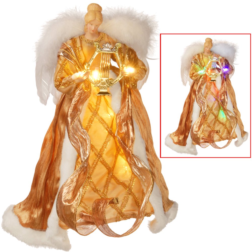 National Tree Company Gold Polyester Christmas Tree Topper, 16.14
