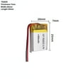 thumbnail image 2 of 3.7V 400mAh Li-Ion Battery 702025 Lithium Polymer Rechargeable Battery For Bluetooth Headset GPS Toy, 2 of 6