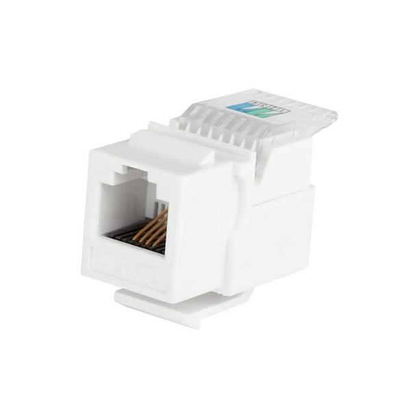 Keystone Jack Insert/Punchdown Phone (RJ11) for 1 or 2 Lines White