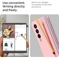 thumbnail image 4 of Compatible Slim Case for Galaxy Z Fold4 Case with Pen & S Pen Holder, Z Fold 4 Case with Screen Protector Silky Liquid Hard PC Matte Case for Samsung Galaxy Z Fold 4 (2022) Pink, 4 of 14