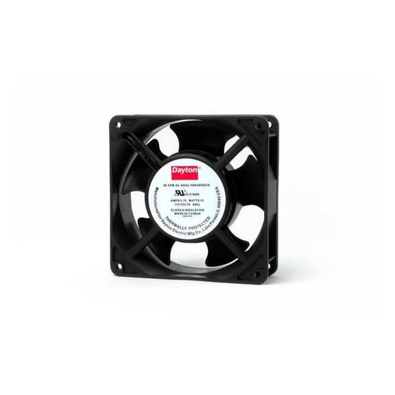 Dayton Standard Square Axial Fan, 115V AC, PBT Plastic, 4 11/16 in W. 55VD27
