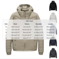 thumbnail image 2 of YgkuHd Men's Winter Hooded Windproof Thickened Puffer Jacket Solid Color Spliced Quilted Casual Zip Up Coat for Outdoor Daily Commute Wear, 2 of 7