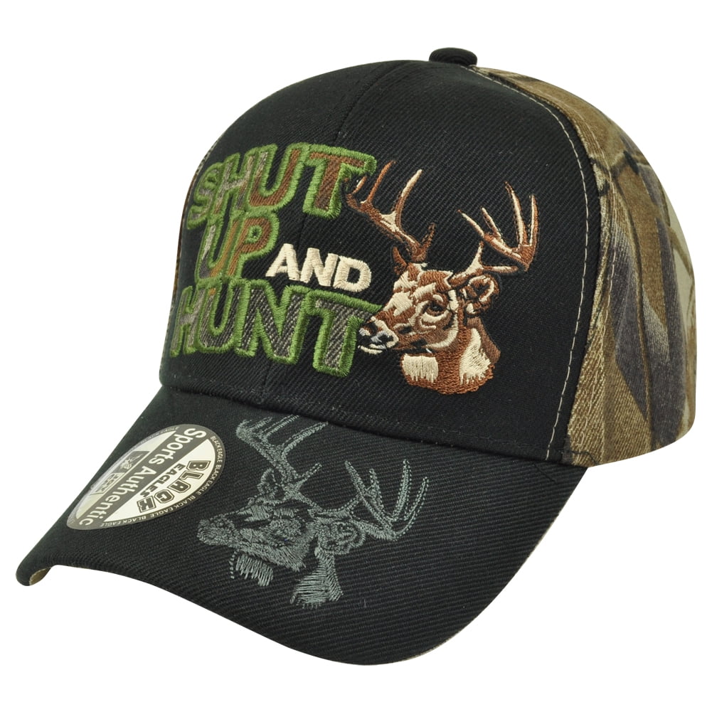 Shut Up and Hunt Hunting Deer Camouflage Camo Outdoors Buck Camp Hat
