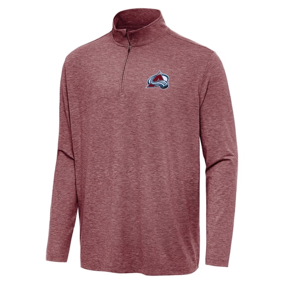 Men's Antigua  Burgundy Colorado Avalanche Hunk Quarter-Zip Top