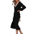 thumbnail image 3 of Vestido elegante, vestido largo para mujer, vestido clásico elegante, vestido con dobladillo con abertura, durabilidad probada en el tiempo, 3 of 6