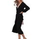 thumbnail image 3 of Vestido elegante, vestido largo para mujer, vestido clásico elegante, vestido con dobladillo con abertura, durabilidad probada en el tiempo, 3 of 6