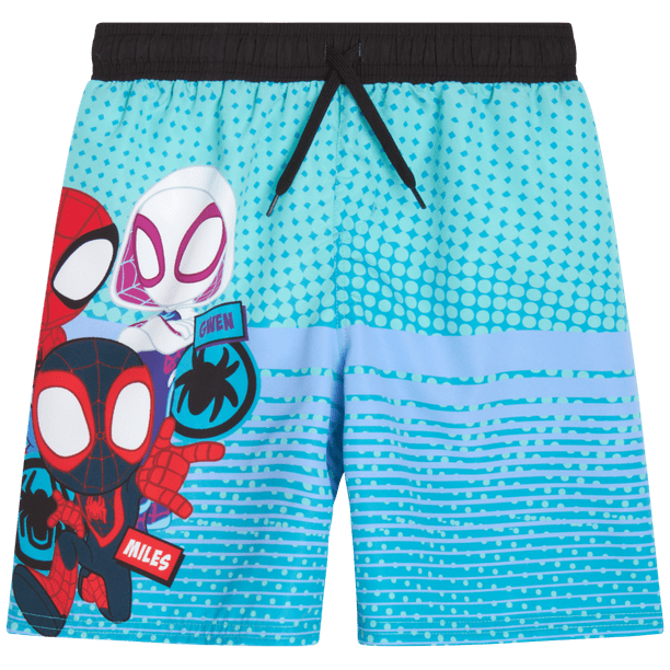 Marvel Boys’ SpiderMan Rash Guard Set Toddler Spidey Swim Shirt and