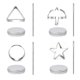 thumbnail image 1 of 12 Pcs Korean Sugar Candy Making Tools, Stainless Steel Cookie Cutters Biscuit Molds, Round Sugar Game Kit, Umbrella Triangle Star Baking Cake Molds f, 1 of 4