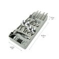 thumbnail image 5 of Kitchen Details 7 Slot Drawer Cutlery Organizer, Grey, 15.75" x 6.2" x 1.75", 5 of 8