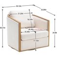 thumbnail image 2 of COOKCOK Swivel Accent Chair Armchair, Comfortable Accent Sofa Chair for Living Room, 360 Degree Swivel Barrel Club Chair, Corduroy Leisure Arm Chair for Living Room, Bedroom, Hotel, Office, Beige, 2 of 8