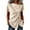 Beige, variant on Womens Blend Shirts Asymmetrical Neck Side Tie Tops with Short Sleeve Tunic Summer Going Out Blouses White S