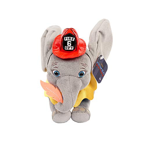 Peluche Dumbo Live Action 7 avec tenue de pompier 