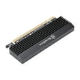 thumbnail image 4 of M.2 NVMe SSD to PCIe Gen 3 X16 with heatsink and thermal pad adapter card, support up to 22X80mm M.2 SSD(M key), 4 of 5