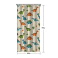 thumbnail image 5 of Colorful Dinosaur and Leaf Pattern Shower Curtain 36"x72" ,Bathroom Decorative Shower Curtains Set with 12 Hooks,Modern Waterproof Washable Shower Curtain, 5 of 6