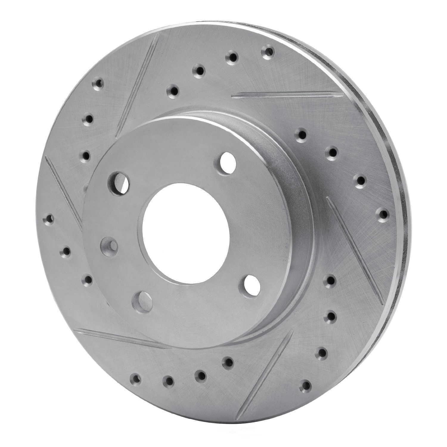 Dynamic Friction Company 631-57000L DFC Brake Rotor - Drilled And Slotted - Silver