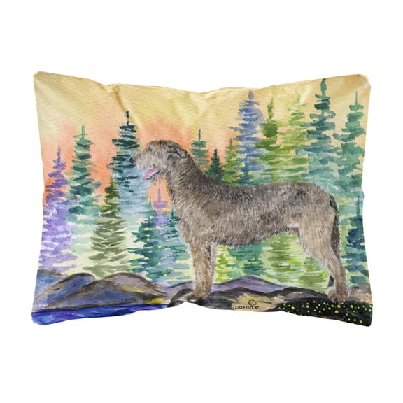 Caroline's Treasures SS8205PW1216 Irish Wolfhound Decorative   Canvas Fabric Pillow, 12H x16W, multicolor