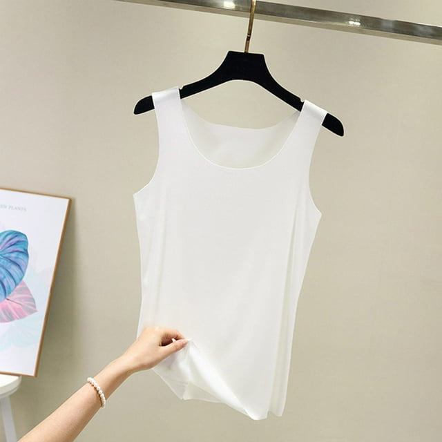 LSLJS Women Tank Summer Solid Color Round-Neck Sleeveless Casual Tunic Tops Blouse, Womens Tank Tops