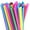 Multi-color, variant on 100 Pcs Boba Straws Smoothie Straws,Individually Wrapped Disposable Jumbo Large Wide-mouthed Milkshake Drinking Straws,Black (0.43" Diameter and 9.45" long)