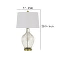 thumbnail image 5 of 29 Inch Glass Table Lamp with Dimmer, Round, Clear and Brass- Saltoro Sherpi, 5 of 5