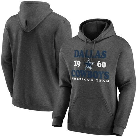 Men's Heathered Charcoal Dallas Cowboys Fierce Competitor Pullover Hoodie