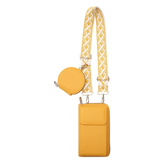 Cartera pequeña de piel para teléfono móvil, bandolera para mujer, con ranuras para tarjetas, mini monedero, moderno soporte para teléfono móvil para viajes, compras y uso diario.