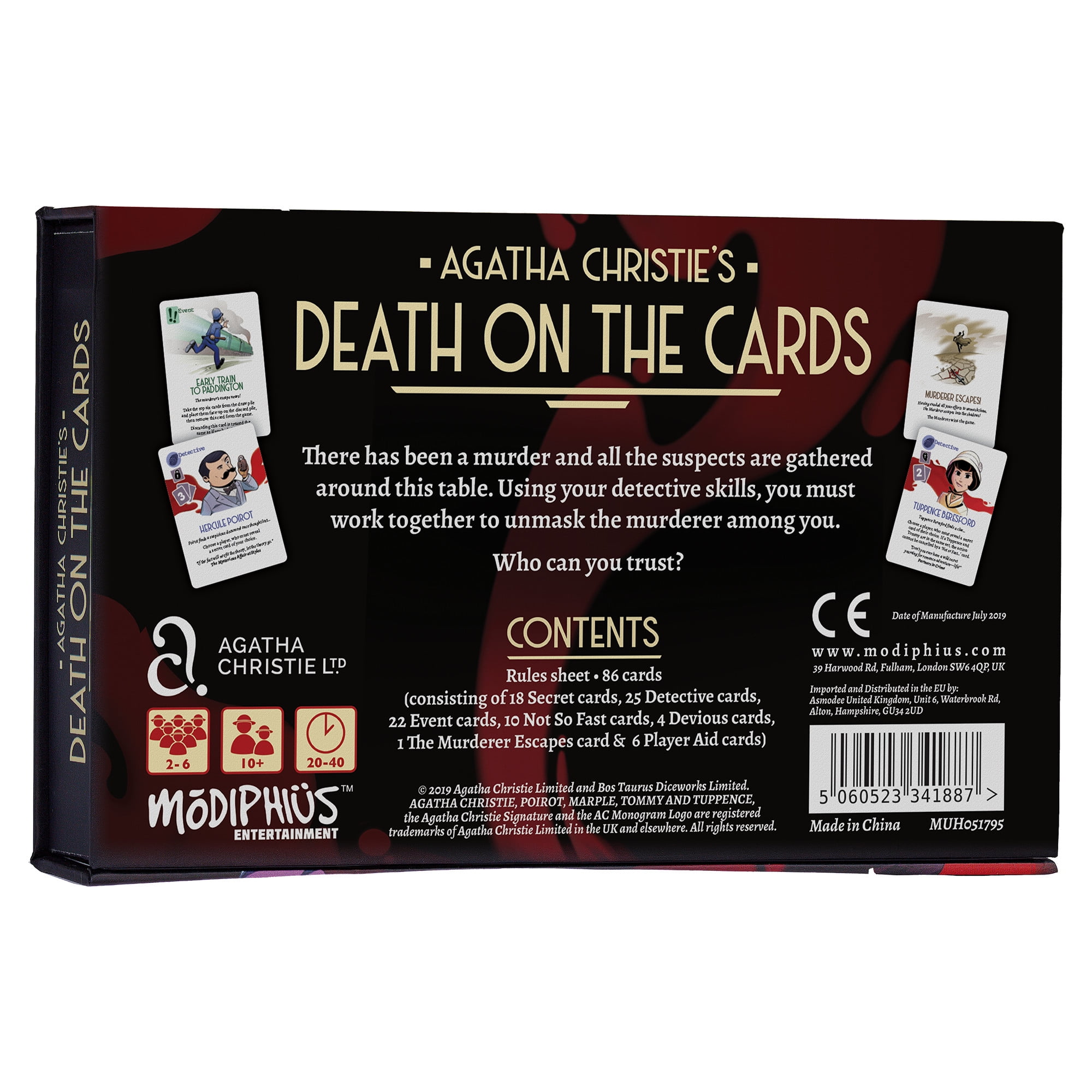 Agatha Christie's: Death on The Cards Family Card Game for Ages 10+, from Asmodee
