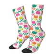 thumbnail image 1 of Balery Tulips Flowers Calcetas Largas con Estampado para Hombre y Mujer – Suaves y Transpirables, Talla Única (US 5-11), 1 of 6