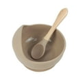 thumbnail image 1 of Clearance! Special Bowl for Children to Learn to Eat Certificated Baby Silicone Bowl Dessert Feeding Plate Silicone Suction Bowl for Baby Tableware Set with Spoon… Tableware,B, 1 of 9