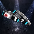 thumbnail image 4 of Glow in the Dark Stainless Steel Medical Alert ID Bracelet with Conditions Engraving, Glowing Meds Allergies Awareness Mesh Bangle, Foods Allergic Identification Jewelry, 4 of 8