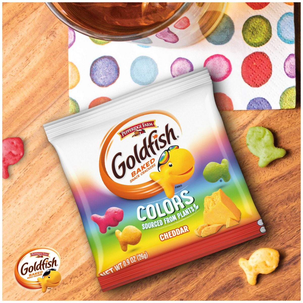 Goldfish Colors Cheddar Crackers Snack Pack - 0.9oz/12ct - Pack of 2