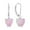 Pink, variant on VESITIM White Opal Dangle Drop Earrings Women Solitaire Heart Shaped Leverback Earrings 925 Sterling Silver Jewelry Gifts