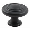 thumbnail image 2 of 10203BK Essentiels Résidentiels Bouton de Cabinet Champignon - Noir, 2 of 3