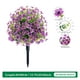 thumbnail image 4 of Flores artificiales violetas en estaca para decoración de jardín | Arreglos florales artificiales realistas | Fáciles de instalar para patio y jardín | Incluye 1 adorno, 4 of 6