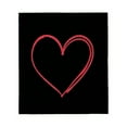 thumbnail image 2 of Cozy Durable Flannel Blanket - Soft Warm Throw for Sofa Travel & Bed - Elegant Glittery Red Heart Design on Black Background, 2 of 5