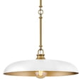 thumbnail image 2 of 48167LCB-CI Hinkley Lighting Sadie - 12W 1 LED Pendant-6.25 Inch Tall and 18 Inch Wide-Lacquered Brass/Chalk White Finish, 2 of 12