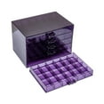 thumbnail image 3 of Organizador de joyería de caja de almacenamiento de artes de uñas Gran 120 cuadrículas Pantalla de contenedores para anillos Peeds Beads Crafts Morado oscuro, 3 of 8
