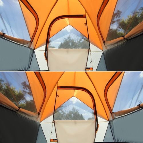 Person Family Camping Tent Portable Lightweight Waterproof Cabana Beach Orange color for Garden & Outdoor