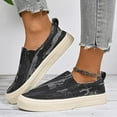 thumbnail image 6 of Xfvqtps Womens Round Toe Slip on Loafers Comfortable Casual Flat Shoes with Denim for Everyday Wear Black, 6 of 9