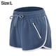 thumbnail image 2 of Pantalones cortos para correr para mujer, cintura elástica, cintura alta, bolsillos, deportivos, para entrenamiento, gimnasio, atléticos, 2 of 6