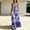 Purple, variant on Women's Tiered A-Line Sling Maxi Dress – Geometric/Floral Print, Smocked Back, Summer Vacation Boho Long Dress Rose Red,S