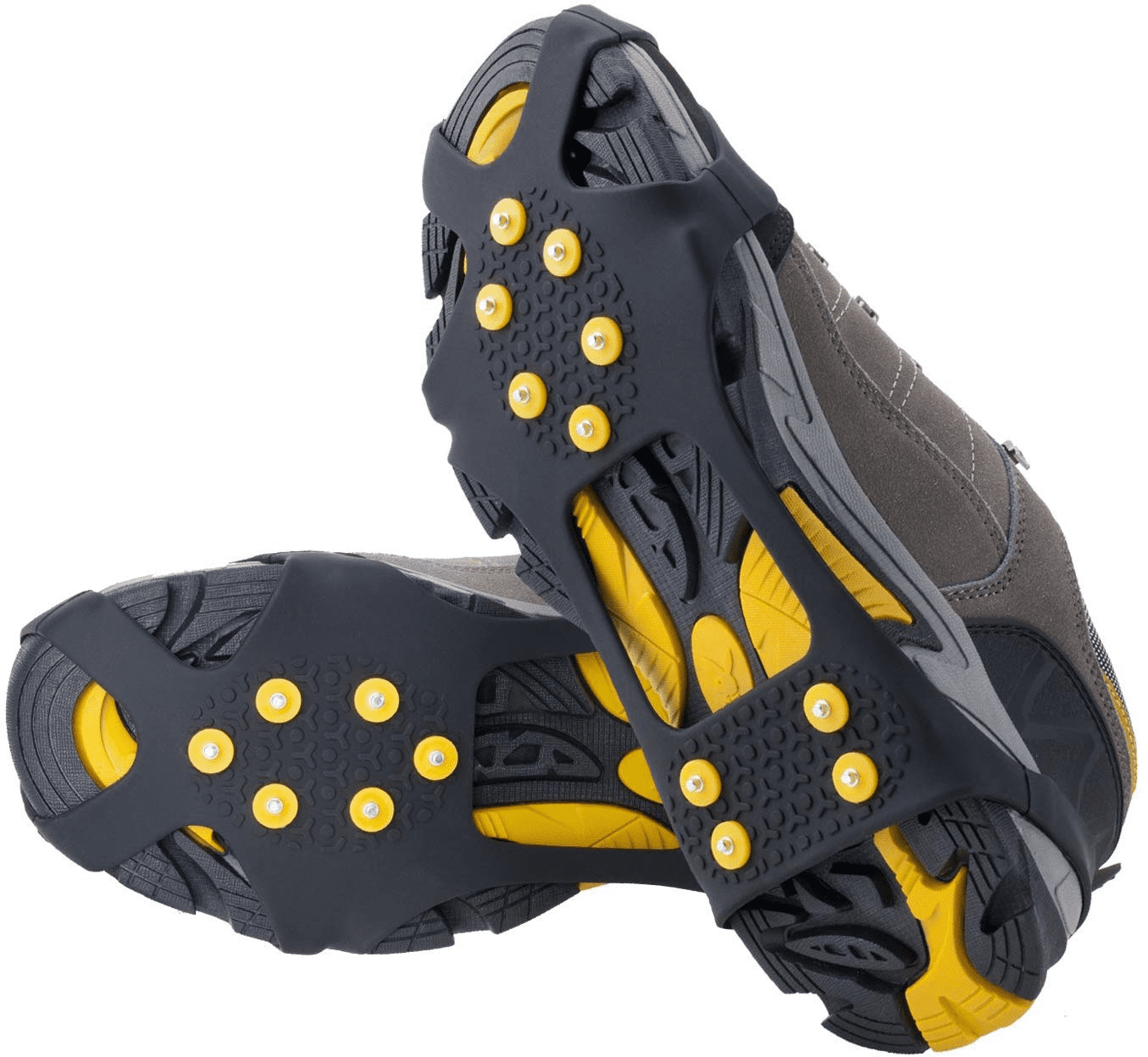 YYOJ Ice Grippers ice grips for shoes ice & snow grips,Anti Slip 10-Studs TPE Rubber Crampons 