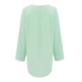 thumbnail image 6 of T Shirts for Women Casual Tops Plus Size Long Sleeve Solid Loose V-neck Blouse Tee Shirt Top, 6 of 8