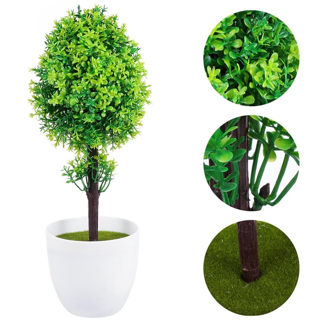 CTIRCHIU Adorno Planta Artificial Verde Bonsái Imitado Para Oficina Y Ventana