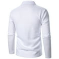 thumbnail image 6 of Fznquz Collared Big and Tall Mens Shirts Full Zip White Long Sleeve Tees Shirts Fall Winter Plain Mens Winter Clothes, 6 of 6