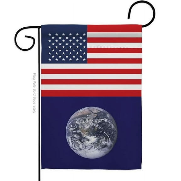 Americana Home & Garden G142363-BO 13 x 18.5 in. Earth US Sweet Life Double-Sided Decorative Vertical Garden Flags - House Decoration Banner Yard Gift