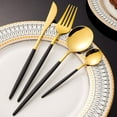thumbnail image 4 of Black Gold Cutlery Set, 24 Pieces Stainless Steel, Service for 6, 4 of 4