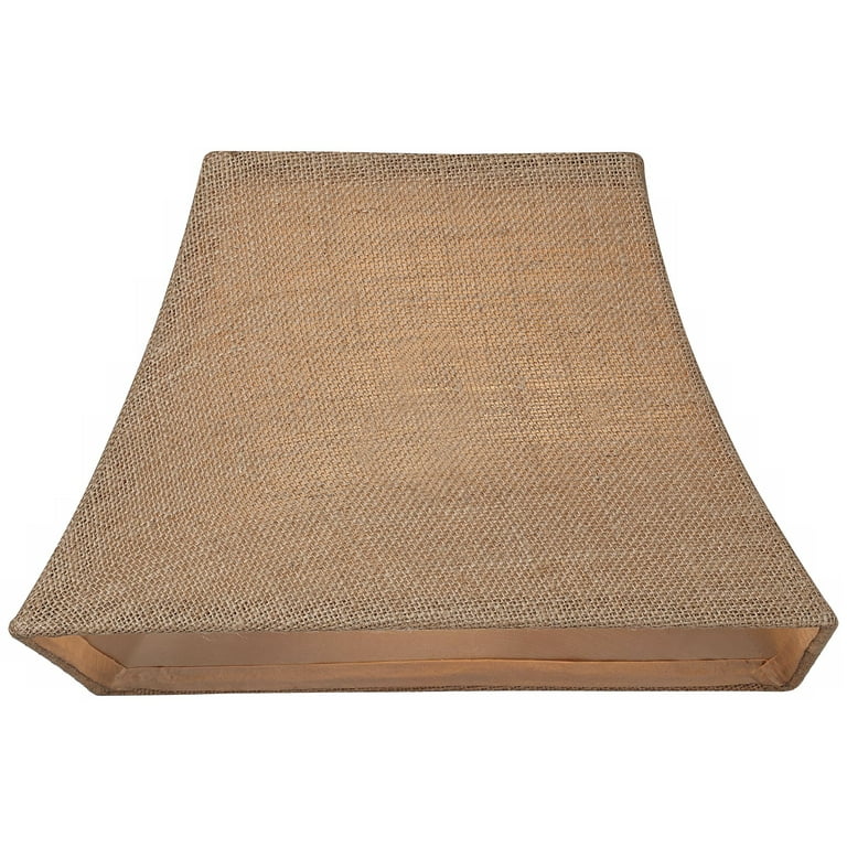 Rectangular burlap lamp shade deals